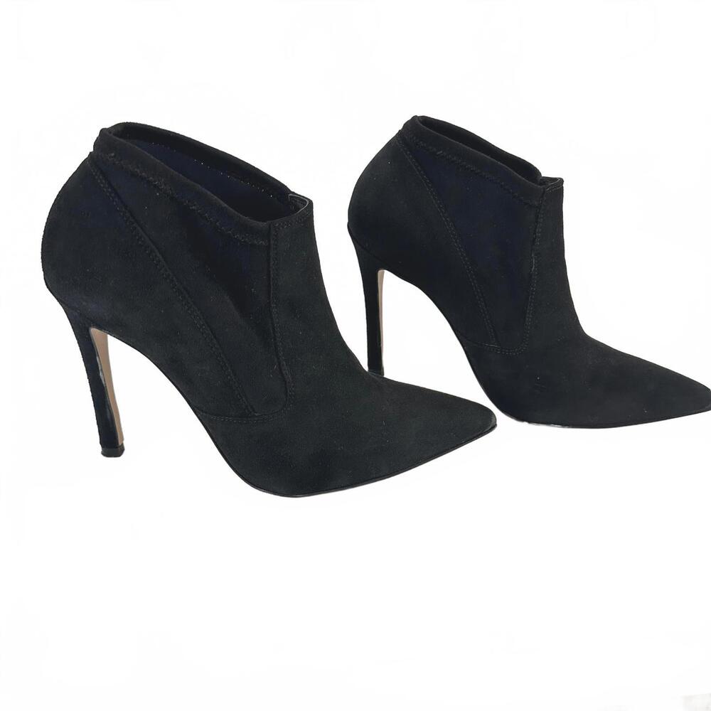 Barneys New York Black Suede Women's Ankle Boots with Stiletto Heel -Size 38
